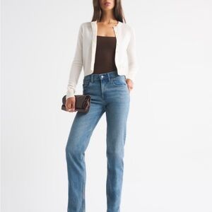 Abercrombie & Fitch Women's Blue Straight Leg Jeans